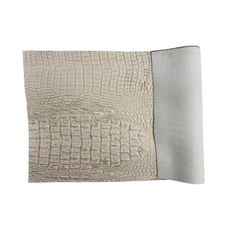 Mugger Two Tone Gator Faux Leather Vinyl Fabric - Two Tone Gator Pattern, 56" Width (1 Yard)