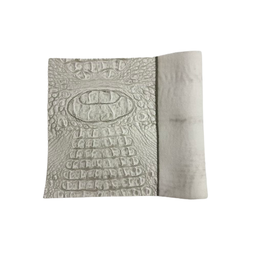 Mugger Two Tone Gator Faux Leather Vinyl Fabric - Two Tone Gator Pattern, 56" Width (1 Yard)