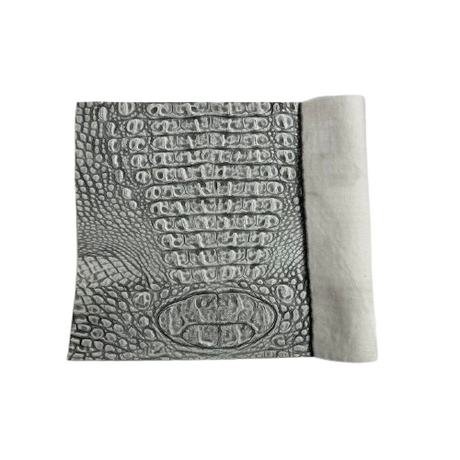 Mugger Two Tone Gator Faux Leather Vinyl Fabric - Two Tone Gator Pattern, 56" Width (1 Yard)