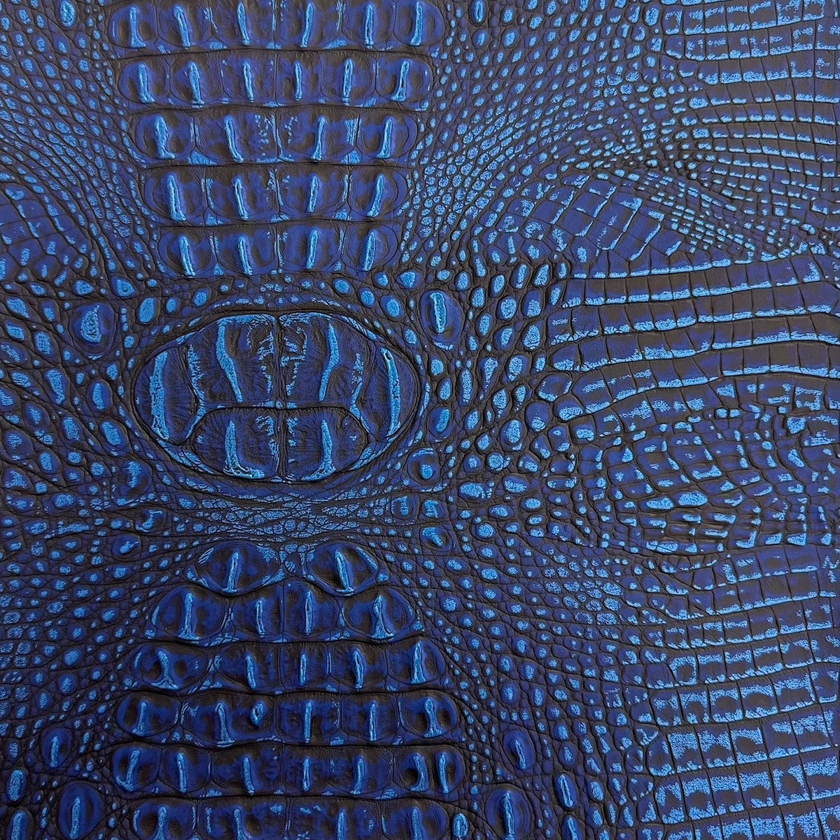Mugger Two Tone Gator Faux Leather Vinyl Fabric - Two Tone Gator Pattern, 56" Width (1 Yard)