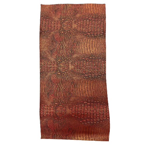 Faux Leather Vinyl Gator Fabric Two Tone