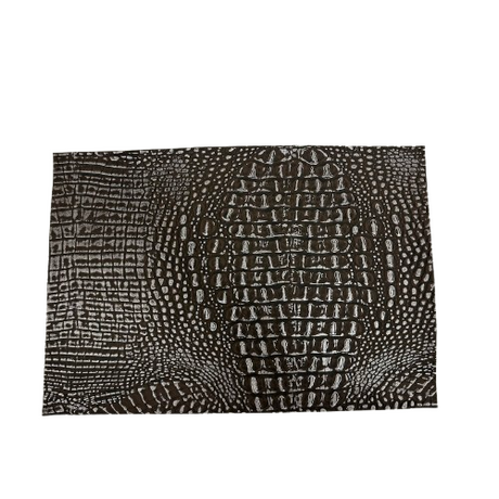 Faux Leather Vinyl Gator Fabric Two Tone