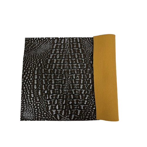 Mugger Two Tone Gator Faux Leather Vinyl Fabric - Two Tone Gator Pattern, 56" Width (1 Yard)