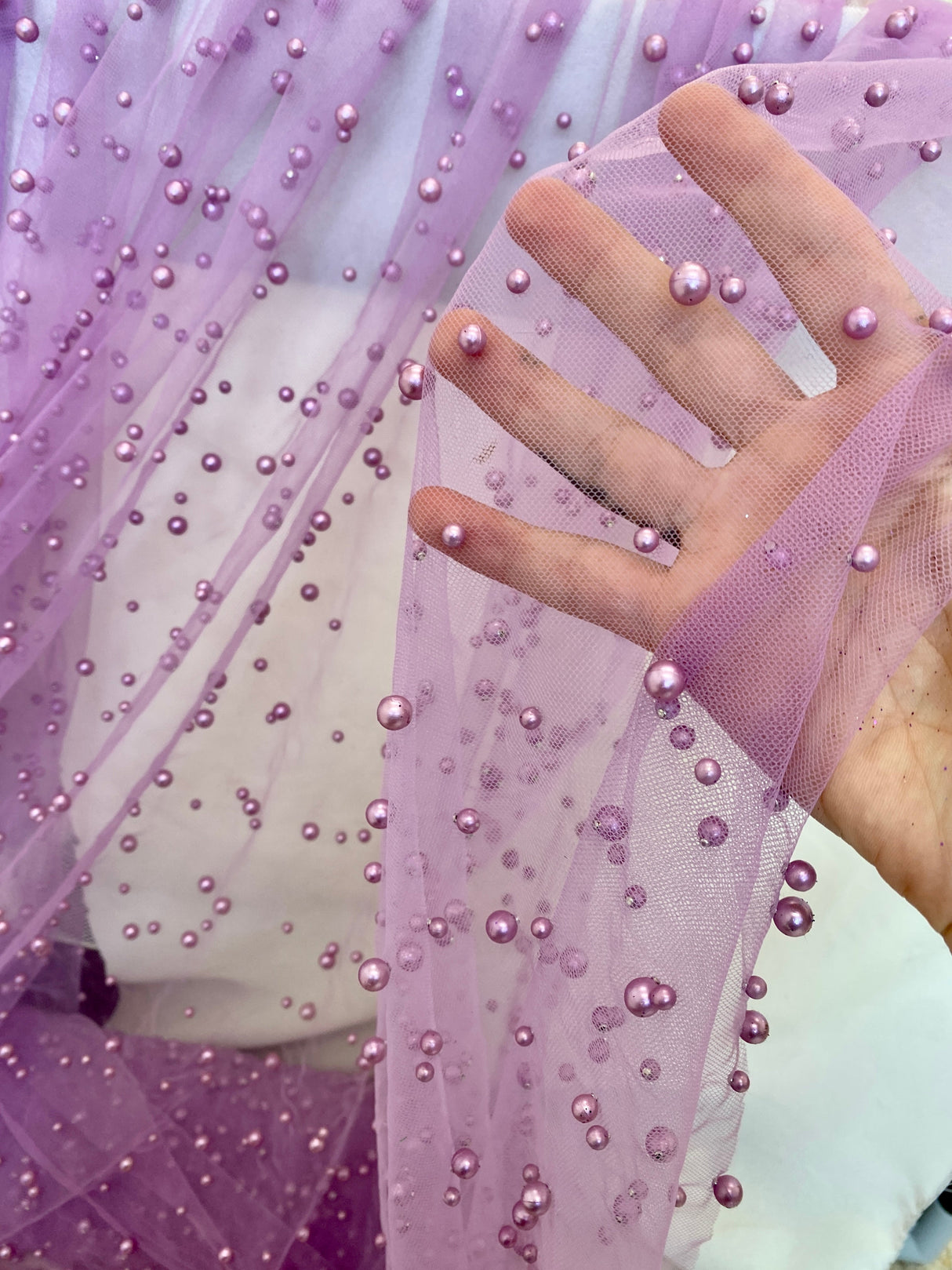 Pearl Tulle Magenta