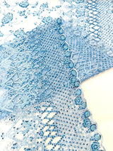 Modern Luxury Beaded Fabric - Mesh Lace, 54" Width, Color Assorted (1 Yard)