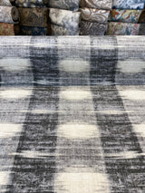 Waverly Sashika Linen Blend Fabric - Plaid, Cinder Gray/Black, 54" Width (By The Yard)