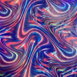 Polyester Spandex Volcano Abstract Rainbow Fabric 60"