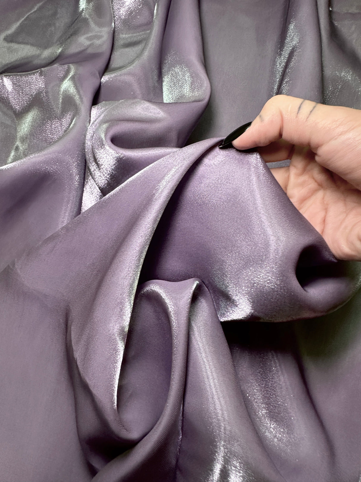 Liquid Shimmery Chiffon Dusty Lavender