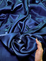 Liquid Shimmery Chiffon Navy Blue
