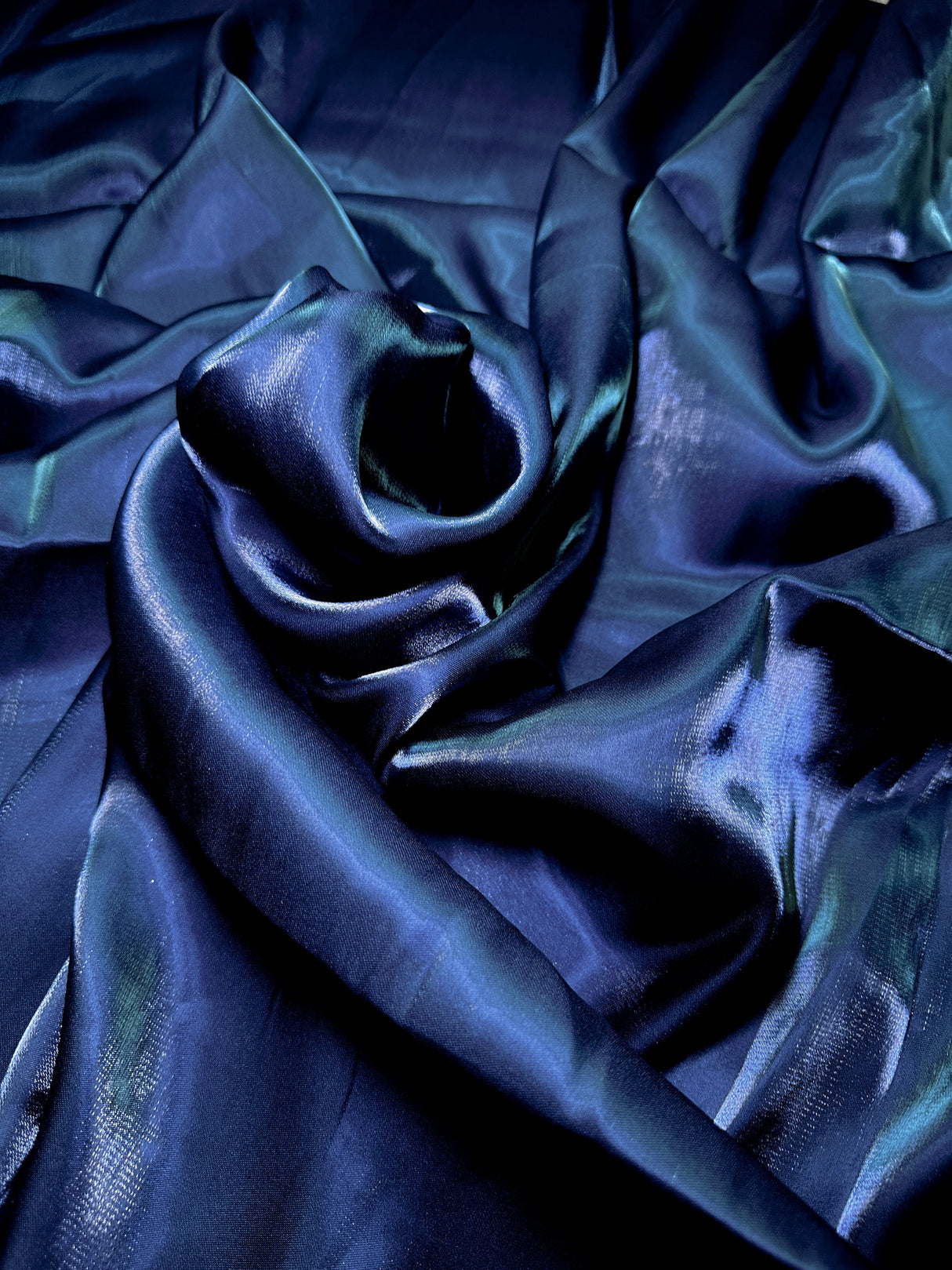 Liquid Shimmery Chiffon Navy Blue