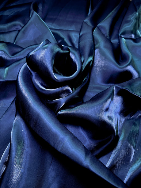 Liquid Shimmery Chiffon Navy Blue