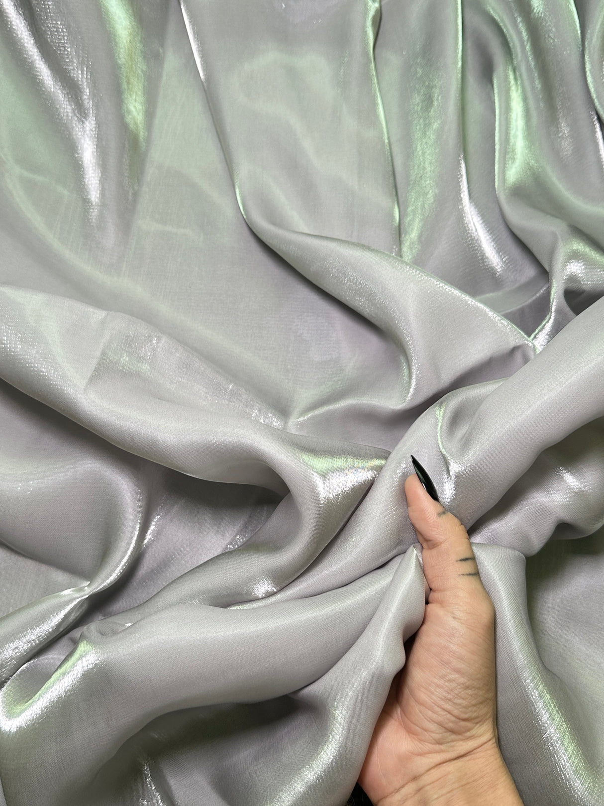 Liquid Shimmery Chiffon Silver