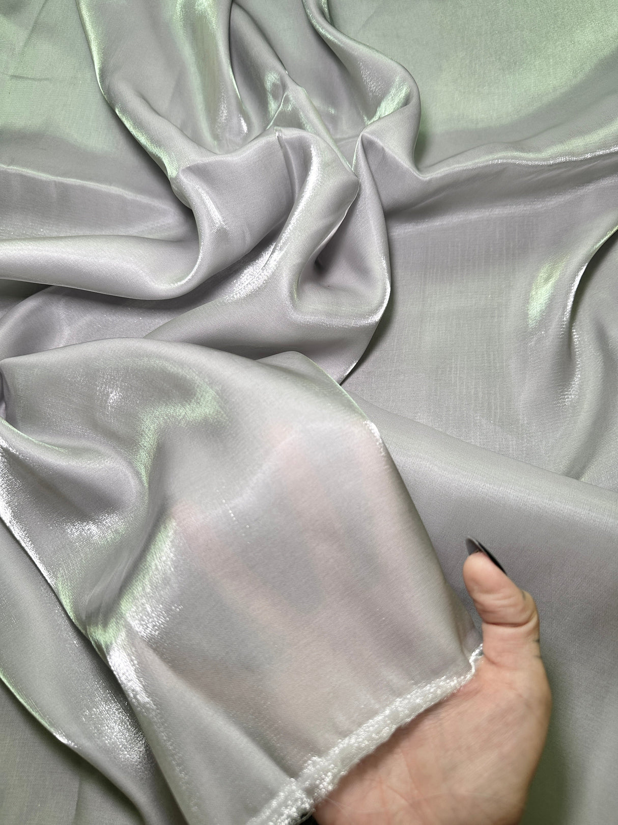 Liquid Shimmery Chiffon Silver