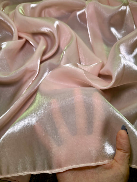 Liquid Shimmery Chiffon Blush Pink