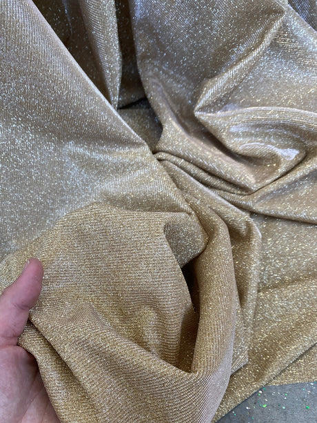 Stretch Metallic Lurex Gold Champagne