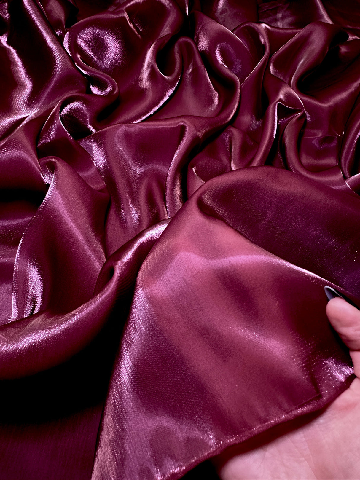 Liquid Shimmery Chiffon Burgundy