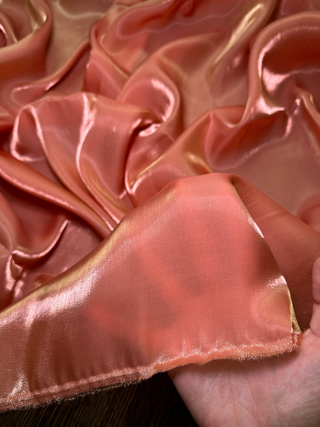 Liquid Shimmery Chiffon Burnt Orange