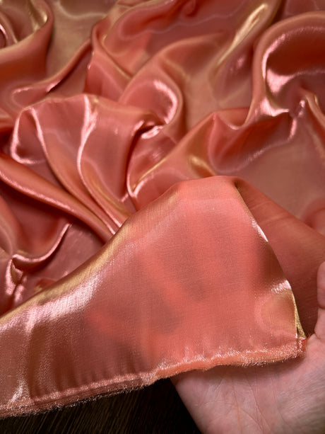 Liquid Shimmery Chiffon Burnt Orange
