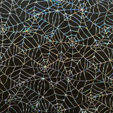 Hologram Web Mesh Poly Spandex Fabric Black 60"