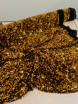 Sequin Velvet Deep Gold