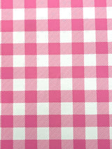 1 Yard Pink Gingham Print Spandex Fabric Four Way Stretch for Swimwear and Costumes 58"/60" Width