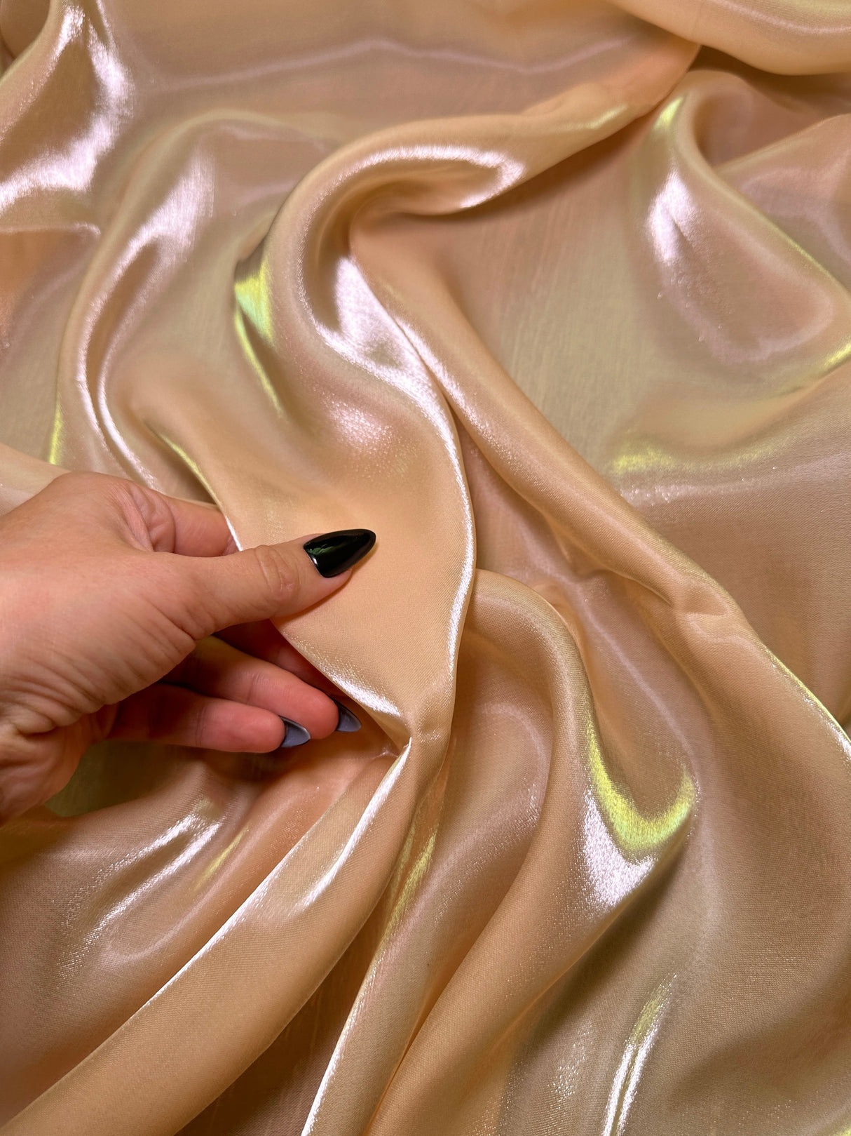 Liquid Shimmery Chiffon Peach