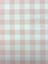 Pastel Pink Gingham Print Polyester Spandex Fabric - Gingham Print, 58"/60" Width (1 Yard)