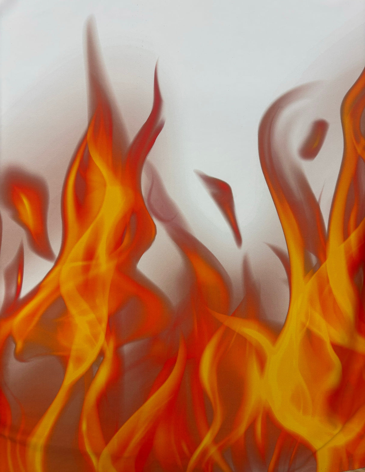 Flame Print Polyester Spandex Fabric - Flame Print, 58/60" Width (1 Yard)