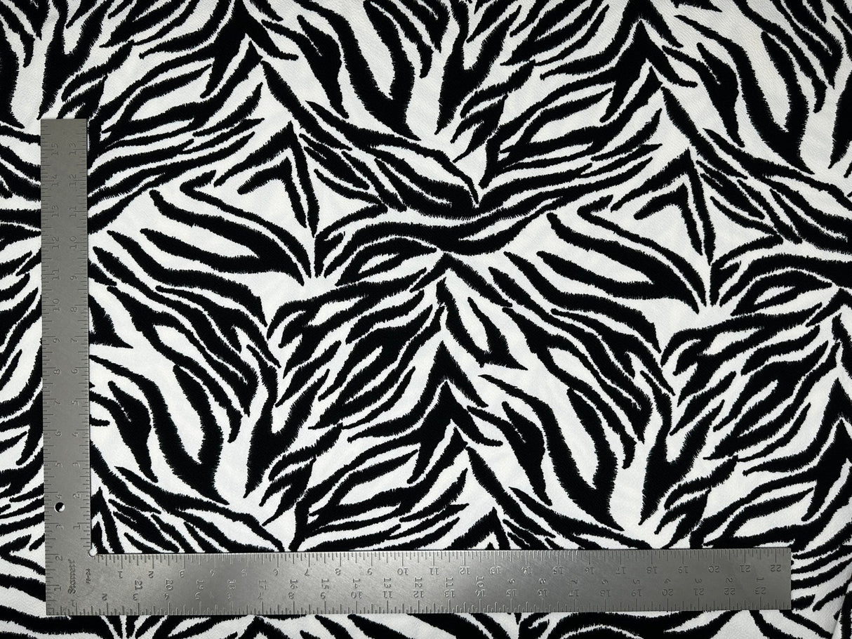 1 Yard Liverpool Knit Animal Print Fabric Stretch Textured Crepe for Garments Décor 58 Inches Width