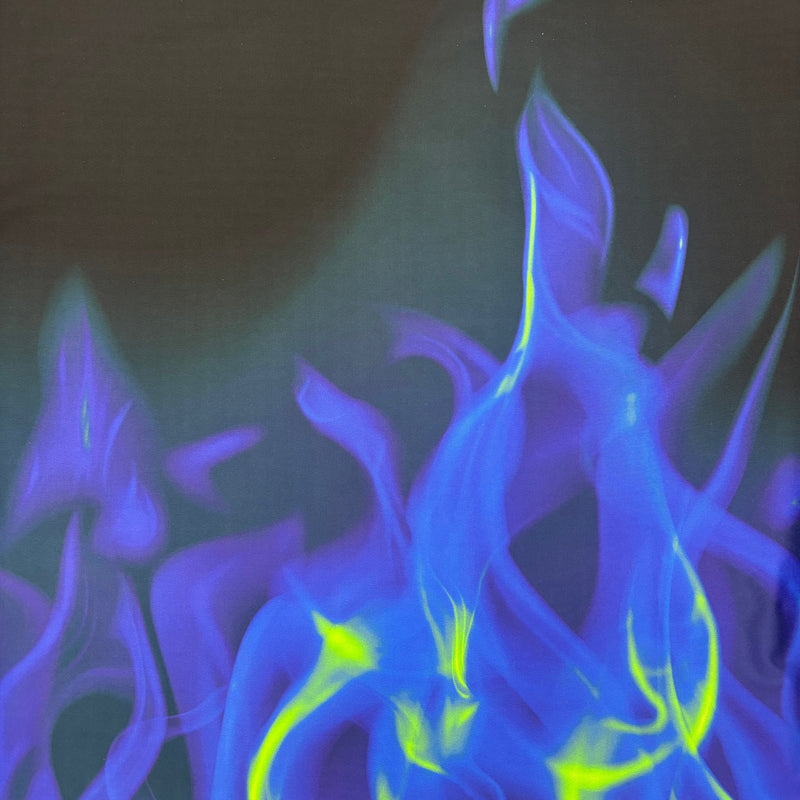 Flame Print Polyester Spandex Fabric - Flame Print, 58/60" Width (1 Yard)