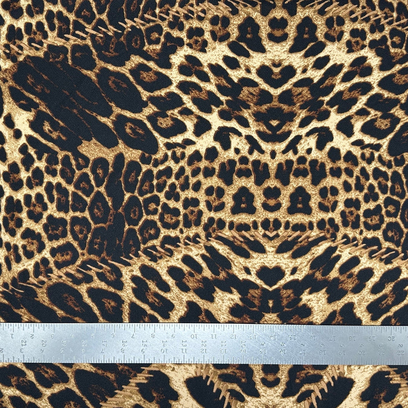 1 Yard Liverpool Knit Animal Print Fabric Stretch Crepe Texture for Clothing Projects 58 Inches Width