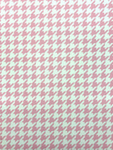 Baby Pink Houndstooth Print Spandex Fabric - Baby Pink Houndstooth Print, 58"/60" Width (1 Yard)