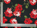 1 Yard ITY Knit Floral Print With Sequins Fabric – Shiny Stretch Knit for Dresses – 58" Wide