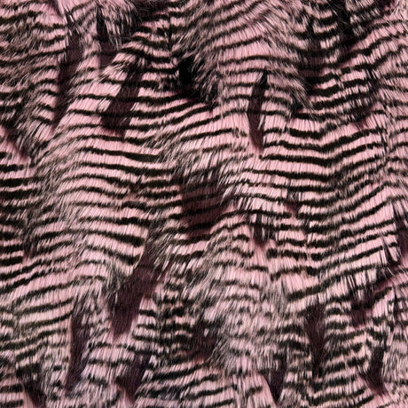 Porcupine Feather Faux Fur Fabric - 50 Percent Acrylic 50 Percent Polyester, Brown, 60" Width, 2" Pile Length (1 Yard)