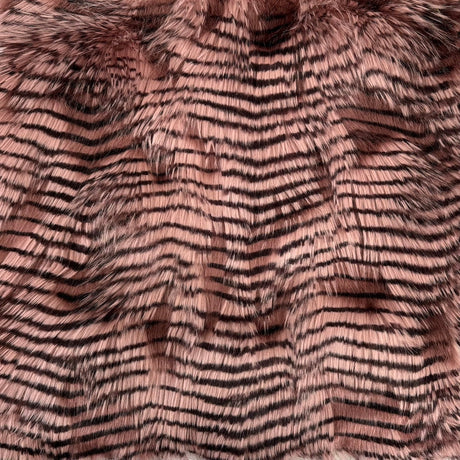 Porcupine Feather Faux Fur Fabric - 50 Percent Acrylic 50 Percent Polyester, Brown, 60" Width, 2" Pile Length (1 Yard)