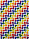 Rainbow Houndstooth Print Polyester Spandex Fabric - White/Black Houndstooth Print, 58"/60" Width (1 Yard)