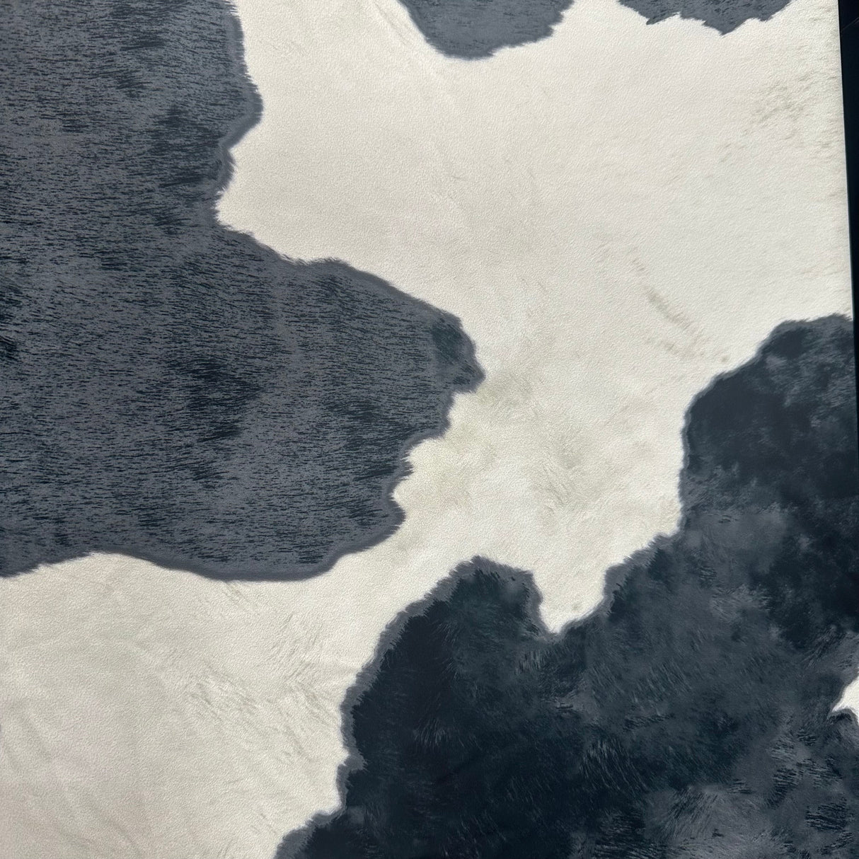 Polyester Spandex Cow Print Fabric 4-Way Stretch White Black 60"