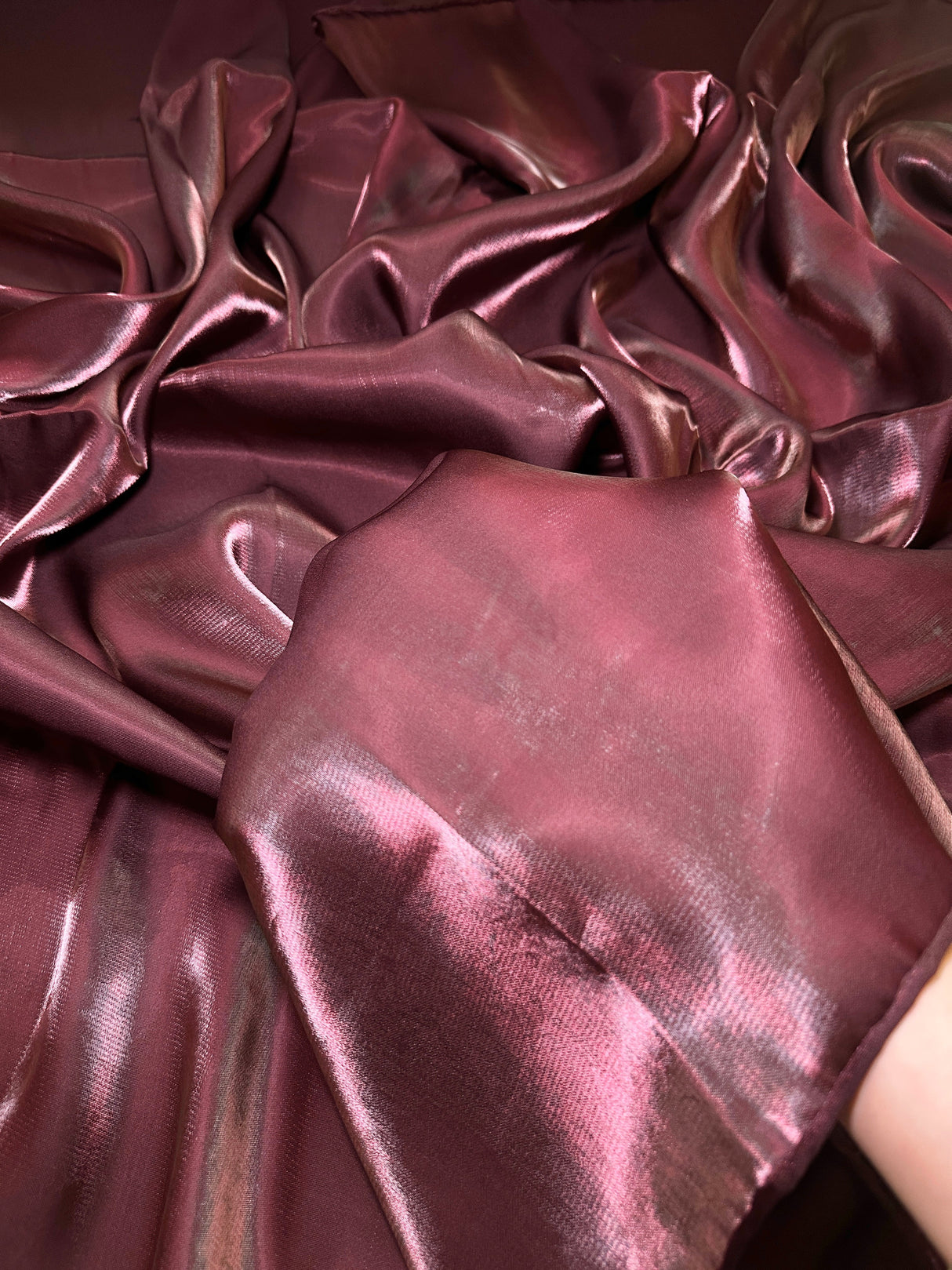 Liquid Shimmery Chiffon Faded Burgundy