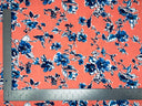 1 yarda de tela de punto Liverpool con estampado floral, material elástico texturizado para ropa de 60 pulgadas de ancho