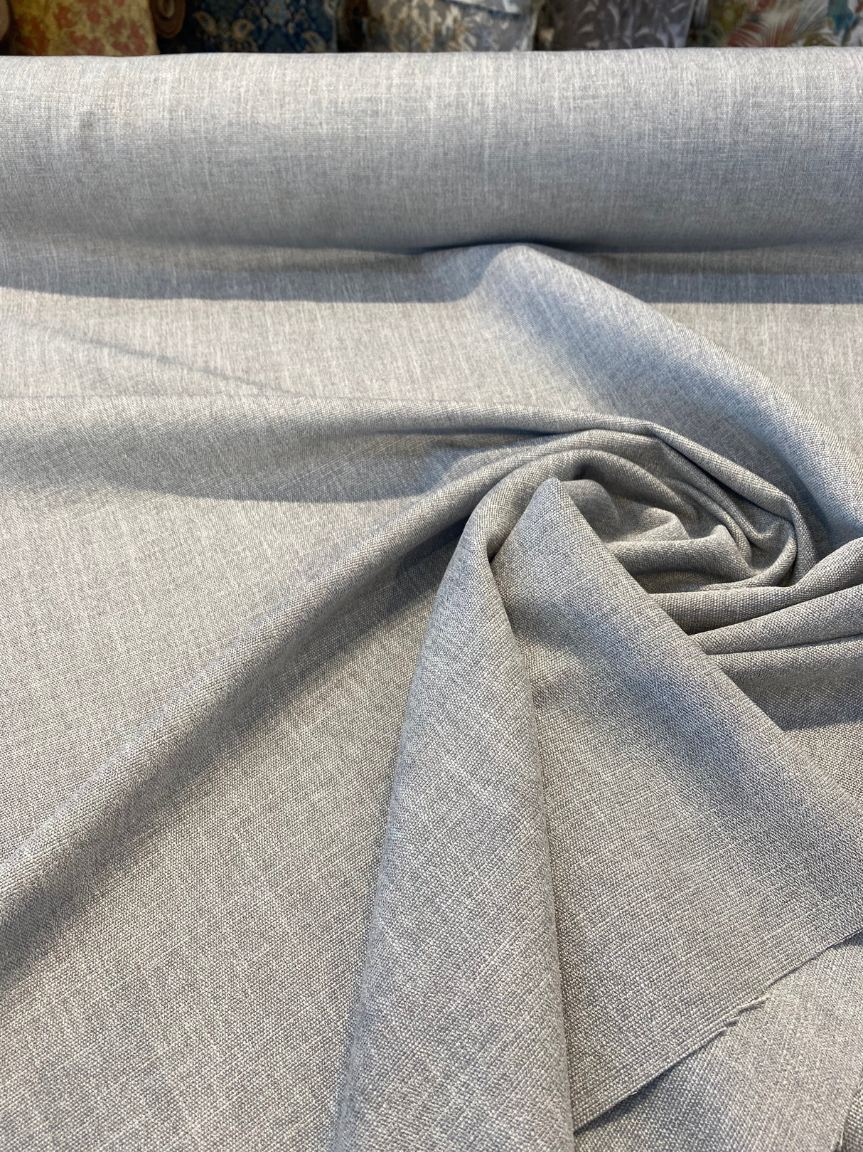 Mitchelle Slate Gray Soft Chenille Upholstery Fabric - Slate Gray, Solid Color, 54" Width (1 Yard)