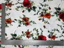1 yarda de tela de punto Liverpool con estampado floral, material crepé elástico texturizado de 60 pulgadas de ancho