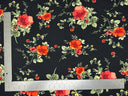 1 yarda de tela de punto Liverpool con estampado floral, material crepé elástico texturizado de 60 pulgadas de ancho