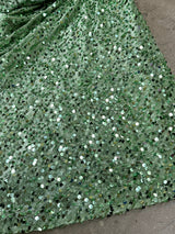 Stretch Sequin Velvet Sage Green