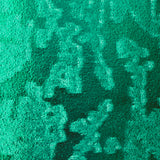 Velvet Fabric Embossed Island Stretch Foil Print