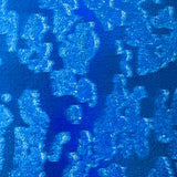 Velvet Fabric Embossed Island Stretch Foil Print