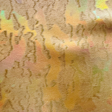 Velvet Fabric Embossed Island Stretch Foil Print