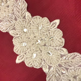 Beaded Lace Applique White Ivory
