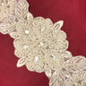 Beaded Lace Applique White Ivory