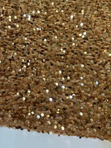 Stretch Sequin Velvet Gold Champagne