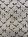 Bow Print Mesh Stretch Mesh Fabric - Black, Red Bow Print, Four-Way Stretch (1 Yard)